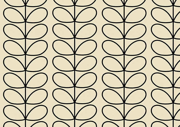 Orla Kiely Linear Stem, Black - Roman Blind - Image 7